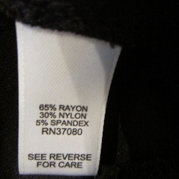 CATO Rayon Spandex Black Women's 18/20W Skirt Knee Length with Slit - Picture 4 of 5